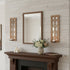 Set of Two Tan Lattice Wall Sconce Candle Holders