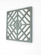 24" X 24" Blue Geometric Mirror Square Hanging Wall Decor