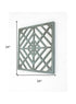 24" X 24" Blue Geometric Mirror Square Hanging Wall Decor