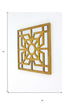24" X 24" Blue Geometric Mirror Square Hanging Wall Decor