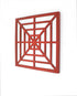 24" X 24" Blue Geometric Mirror Square Hanging Wall Decor