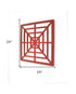 24" X 24" Blue Geometric Mirror Square Hanging Wall Decor