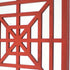 24" X 24" Blue Geometric Mirror Square Hanging Wall Decor