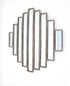 36" X 36" X 2" Silver Rustic Multi Mirrored Wall Sculpture