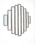 36" X 36" X 2" Silver Rustic Multi Mirrored Wall Sculpture