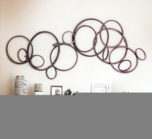 55" X 22" Bronze Metal Wall Decor