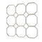 30" X 30" X 1" Silver Mirrored Metal - Wall Sculpture