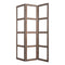 1" x 63" x 84" Brown Wood Glass Screen
