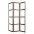 1" x 63" x 84" Brown Wood Glass Screen