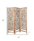 1" x 60" x 69" Brown 3 Panel Wood Foldable Screen