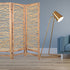 1" x 60" x 69" Brown 3 Panel Wood Foldable Screen