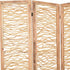 1" x 60" x 69" Brown 3 Panel Wood Foldable Screen
