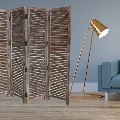 1" x 80" x 84" Brown Wood Screen