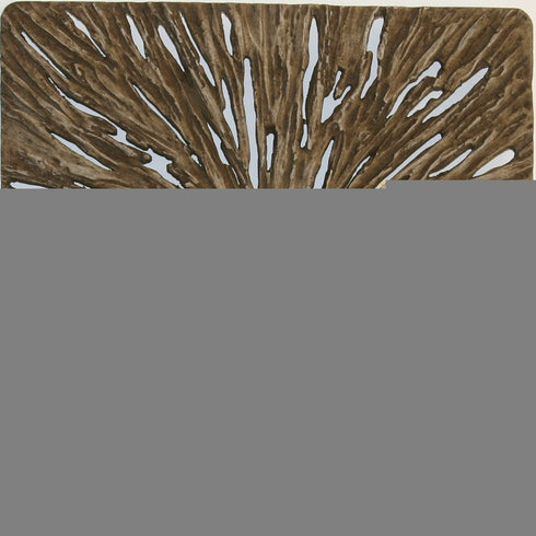 19" X 19" X 2" Brown Square Rotten Wood Wall Decor