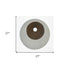 27" X 27" X 3" Brown & Gray Round Double Layer Ribbed Wall Decor