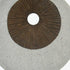 27" X 27" X 3" Brown & Gray Round Double Layer Ribbed Wall Decor
