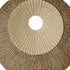 14" X 14" X 2" Brown Round Ribbed Wall Plaque