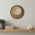 14" X 14" X 2" Brown Round Ribbed Wall Plaque