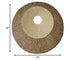 19" X 19" X 2.5" Brown Round Double Layer Ribbed Wall Plaque