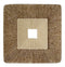 19" X 19" Brown Geometric Sandstone Square Hanging Wall Decor