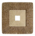 26" X 26" X 2" Brown Concave Square Double Layer Ribbed Wall Plaque