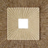 26" X 26" X 2" Brown Concave Square Double Layer Ribbed Wall Plaque
