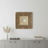 26" X 26" X 2" Brown Concave Square Double Layer Ribbed Wall Plaque