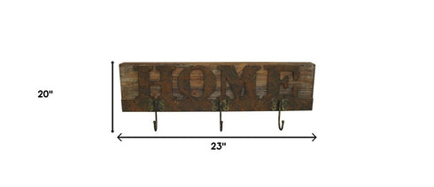 20" X 23" X 5" Brown Wooden Plaque