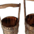 10" x 10" Brown, Wood Garden Planter - 2 Piece