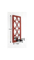 17" Red And Silver Geometric Solid Wood Wall Sconce Candle Holder