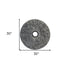 30" X 30" Contemporary Grey Round Rib Wall Art