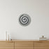 28" X 28" X 2" Gray Round Modern Spiral Wall Art