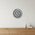 28" X 28" X 2" Gray Round Modern Spiral Wall Art
