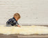 6' Natural Genuine Sheepskin Animal Print Shag Area Rug