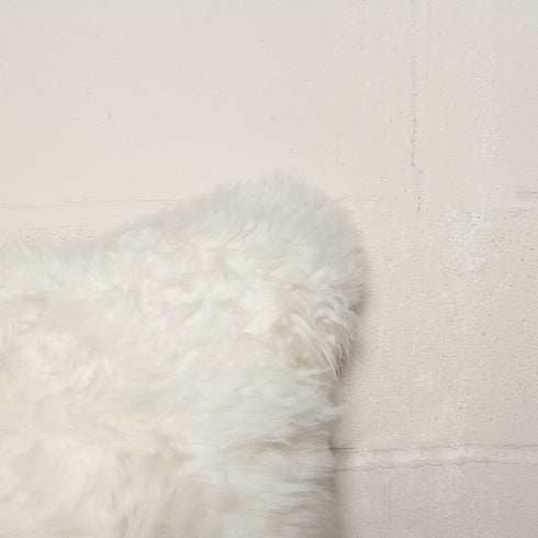 18" Natural Sheepskin Throw Pillow
