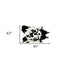 5' X 8' Black And White Cowhide Print Washable Area Rug