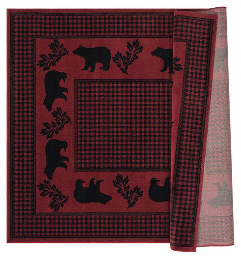 United Weavers Highlands Bear March Red Area Rug