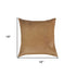 18" Tan Cowhide Throw Pillow
