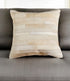 18" Tan Cowhide Throw Pillow