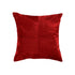 18" Red Cowhide Geometric Throw Pillow