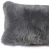12" X 20" X 5" Gray Sheepskin Pillow