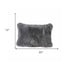 12" X 20" X 5" Gray Sheepskin Pillow