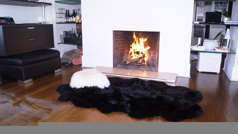 Black Animal Print Area Rug