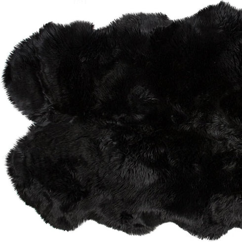 Black Animal Print Area Rug