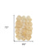 6' X 6' Gold Shag Sheepskin Area Rug