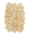 6' X 6' Gold Shag Sheepskin Area Rug