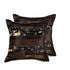 Set of Two 18" Chocolate Cowhide Throw Pillows