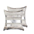 Set of Two 18" Silver And Gray Cowhide Throw Pillows