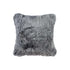 Set of Two 18" Gray Cowhide Throw Pillows