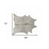 6' X 7' Gray Cowhide Hand Tufted Area Rug